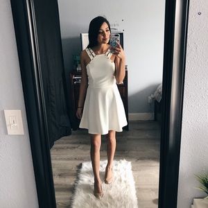 White formal dress